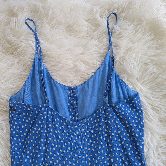 Rollas Brand Blue Tulips Button-Down Dress, XS - Picture 5 of 10